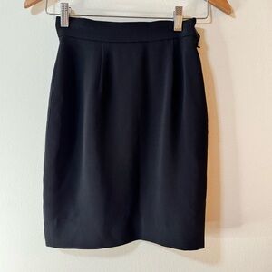 Vintage 80’s Moschino Mini Pencil Skirt, Black, Side Zip, Size 4